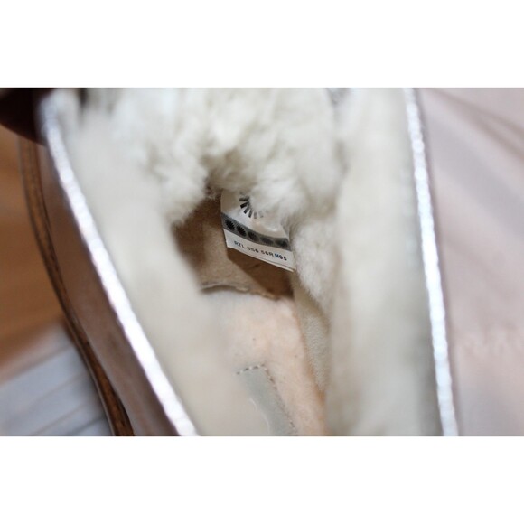 UGG WOMEN'S SILVER LEATHER NEUMEL ZIP UP PLATFORM BOOTS SZ 9 NIB - Picture 6 of 7